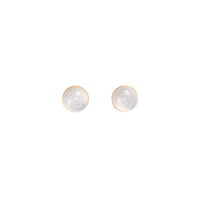 Torus Crystal Quartz Studs