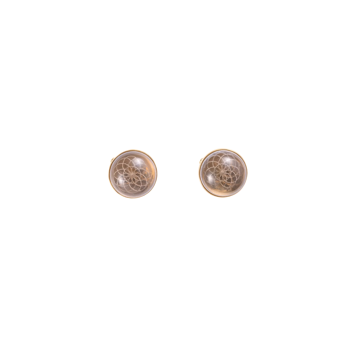 Torus Smoke Quartz Studs