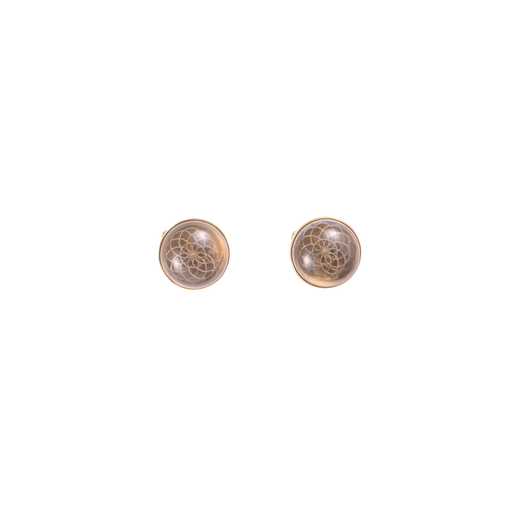 Torus Smoke Quartz Studs