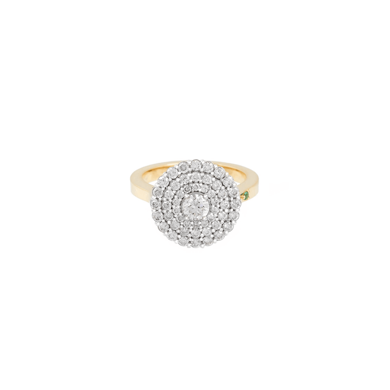 Fatima 18k Gold Diamond Pinky Ring