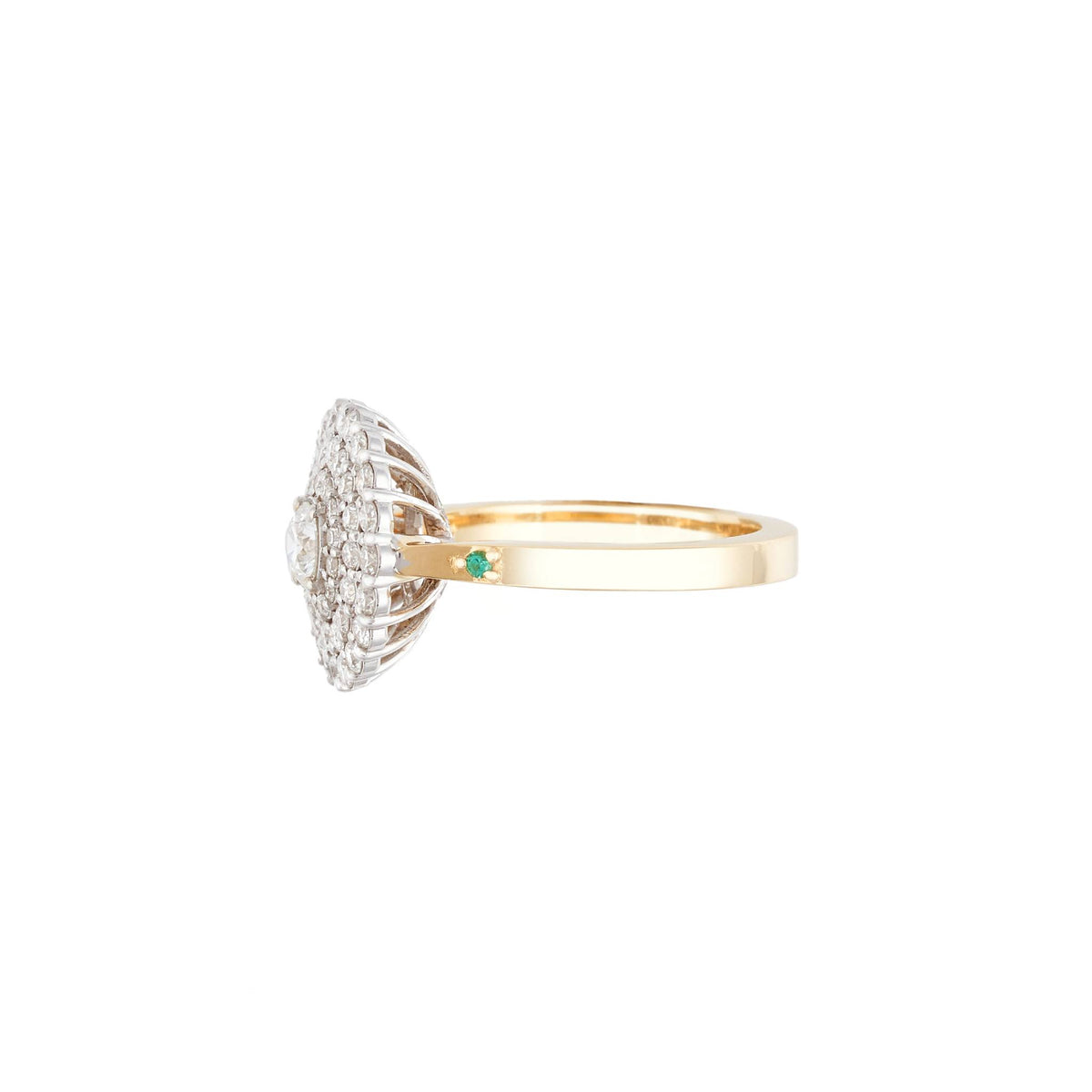 Fatima 18k Gold Diamond Pinky Ring