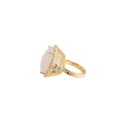 Round Rigel Rose Quartz Ring