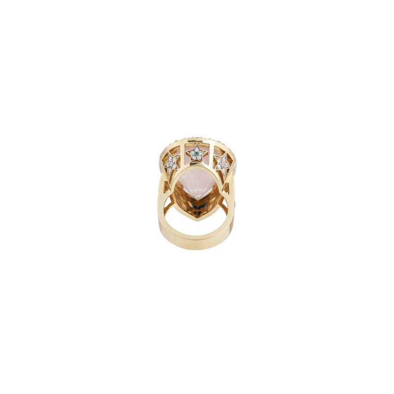 Antares 18k Gold Rose Quartz Ring