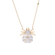 Royal Ladybug 18k Gold Diamond Necklace