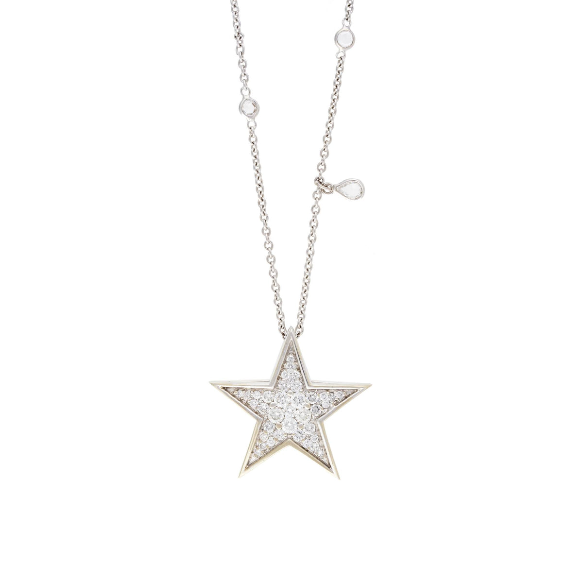 Polar Star White Gold Diamond Necklace