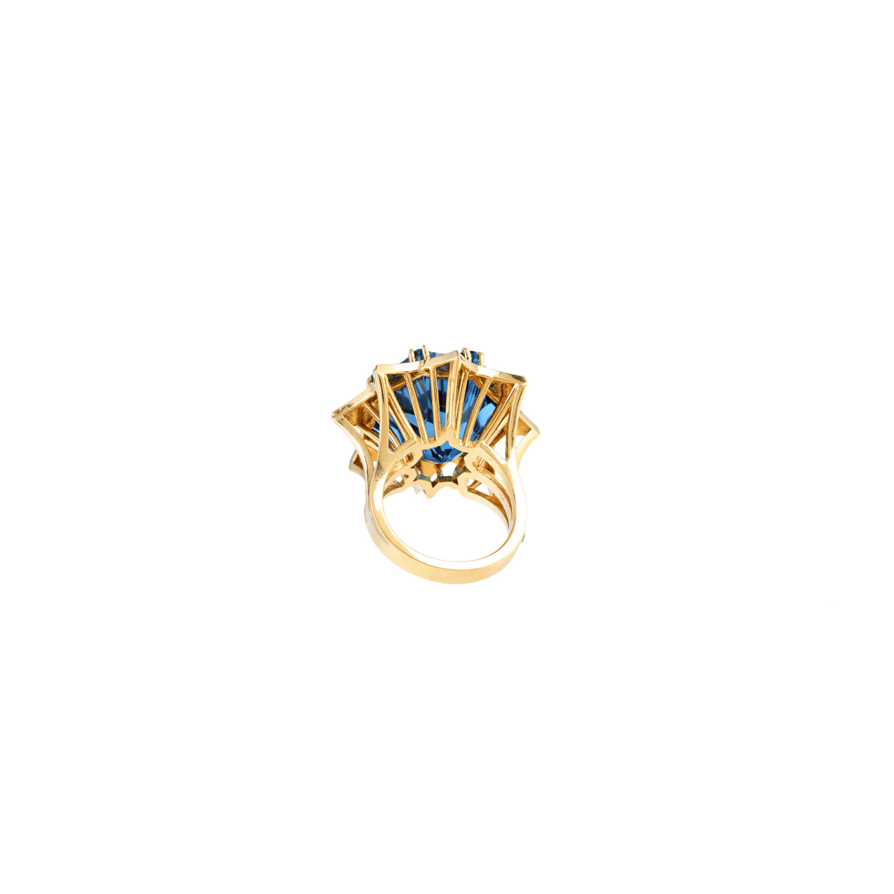 Super K Star 18k Gold London Blue Topaz Ring