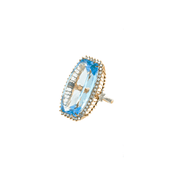 Cushion Rigel Blue Topaz Ring