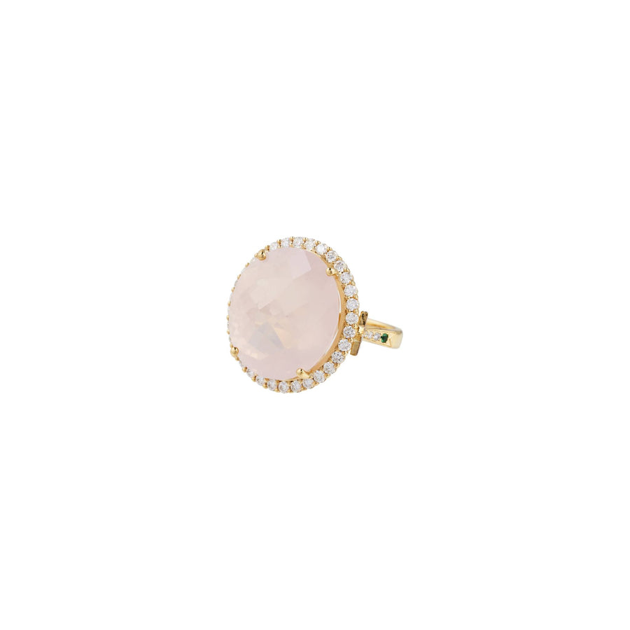 Round Rigel Rose Quartz Ring